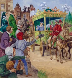 Queen Elizabeth I visiting a country house